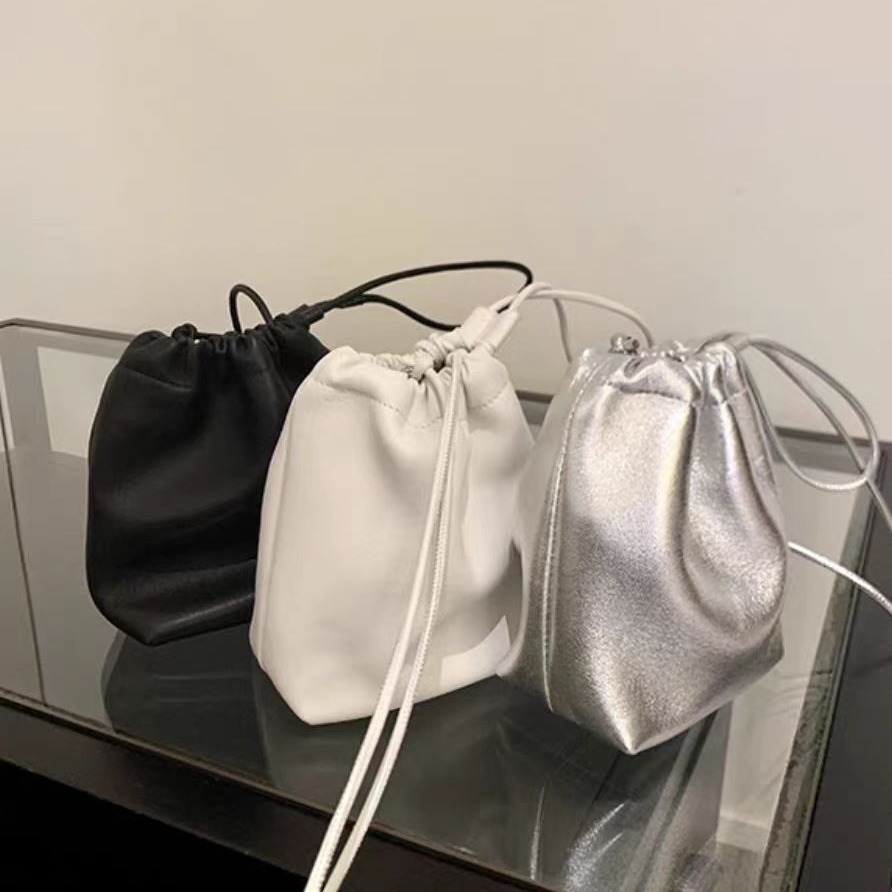 巾着 シンプル巾着ミニショルダーバッグ