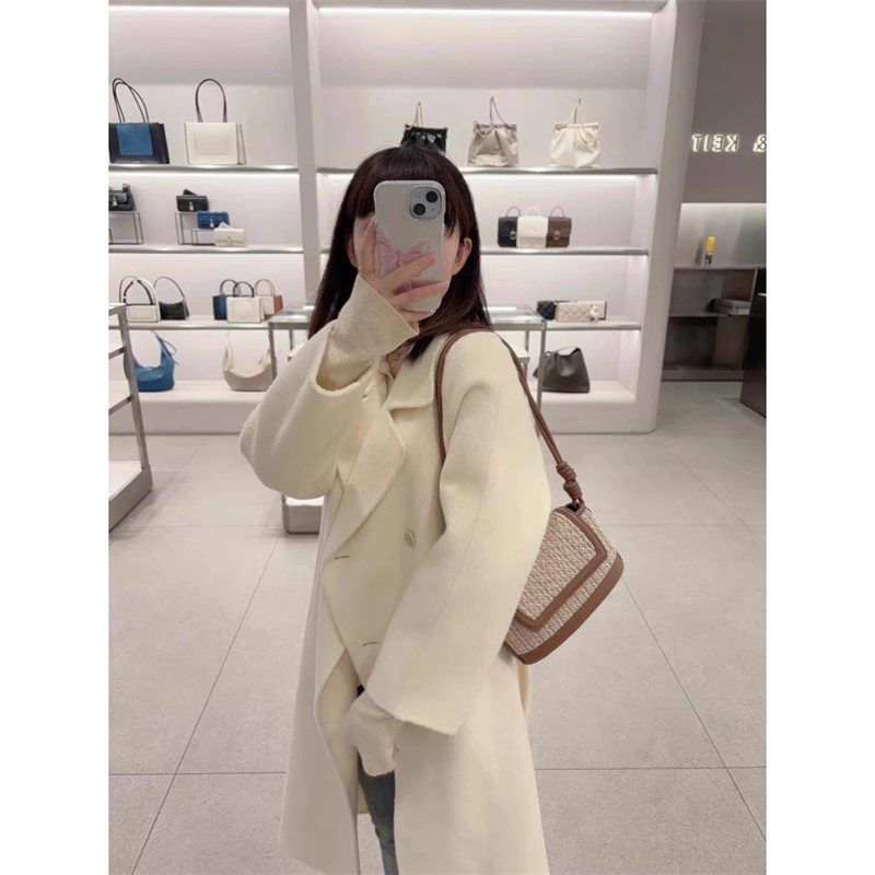 巾着 編み込みデザイン上品巾着ショルダーバッグ