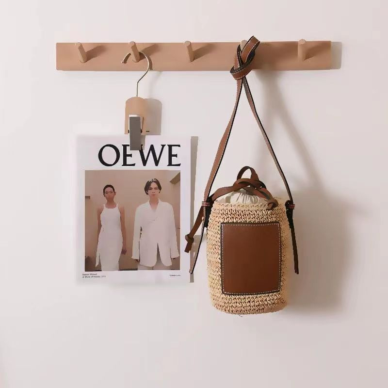 巾着 編み込みナチュラル巾着ショルダーバッグ