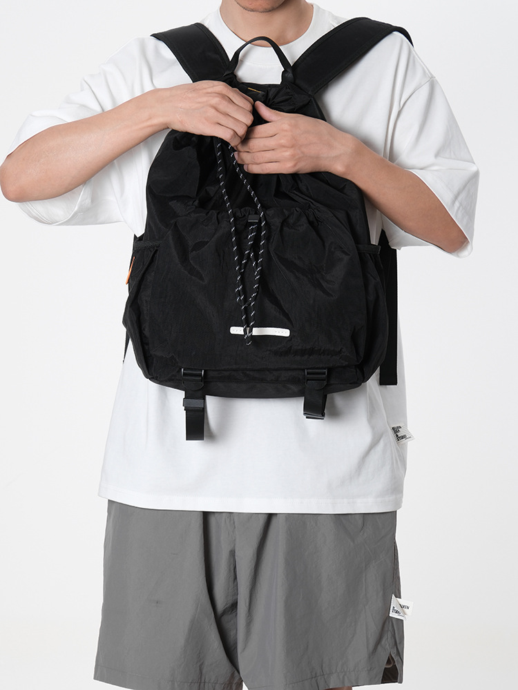 巾着 軽量ナイロン巾着型大容量リュックサック