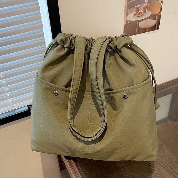 巾着デザイン布製トートバッグ