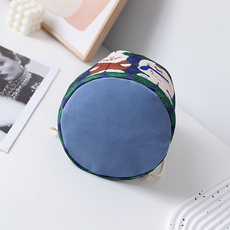 巾着 うさぎとクマの仲良し柄巾着ポーチ