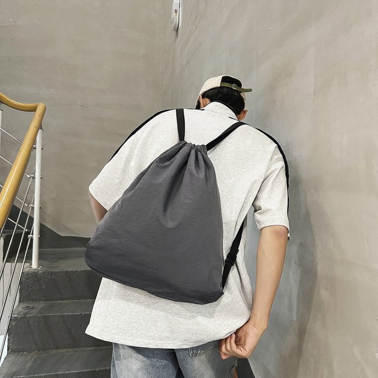 巾着 シンプル巾着型ナップサックリュック