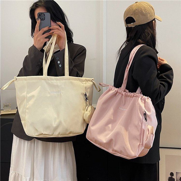 巾着 多機能巾着風ショルダートートバッグ