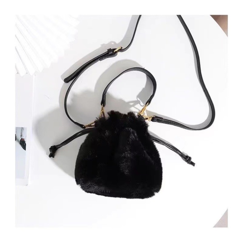 巾着 ふわふわファー巾着トートバッグ
