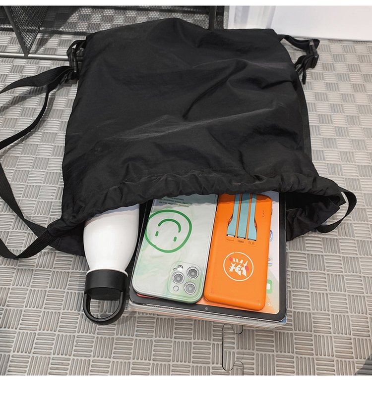 巾着 シンプル巾着型ナップサックリュック