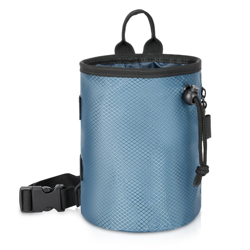 巾着 菱格子模様の円筒型巾着ポーチ