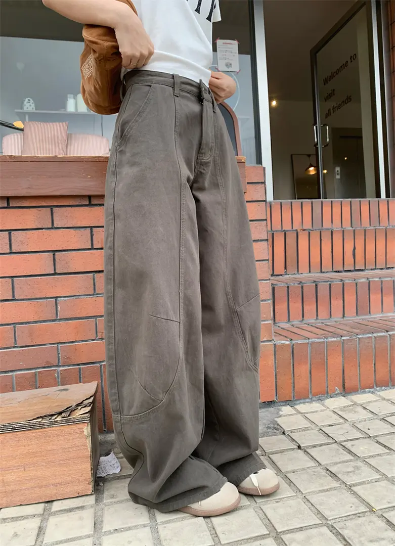 ワイドタックパンツ ゆったり美シルエットタックパンツ