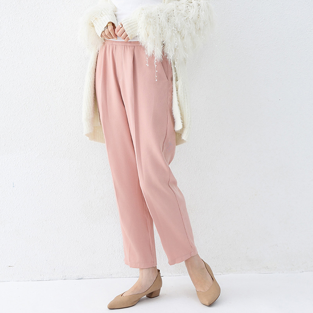 ワイドタックパンツ レディース 美脚 体型カバー