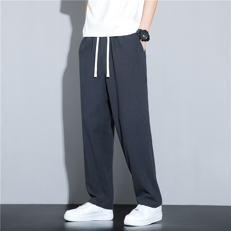 ワイドタックパンツ リネン素材 ゆったりタックワイドパンツ