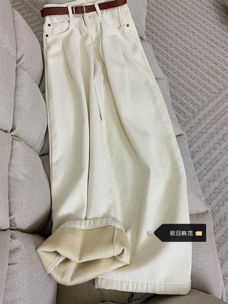 しわ加工リネンワイドタックパンツ