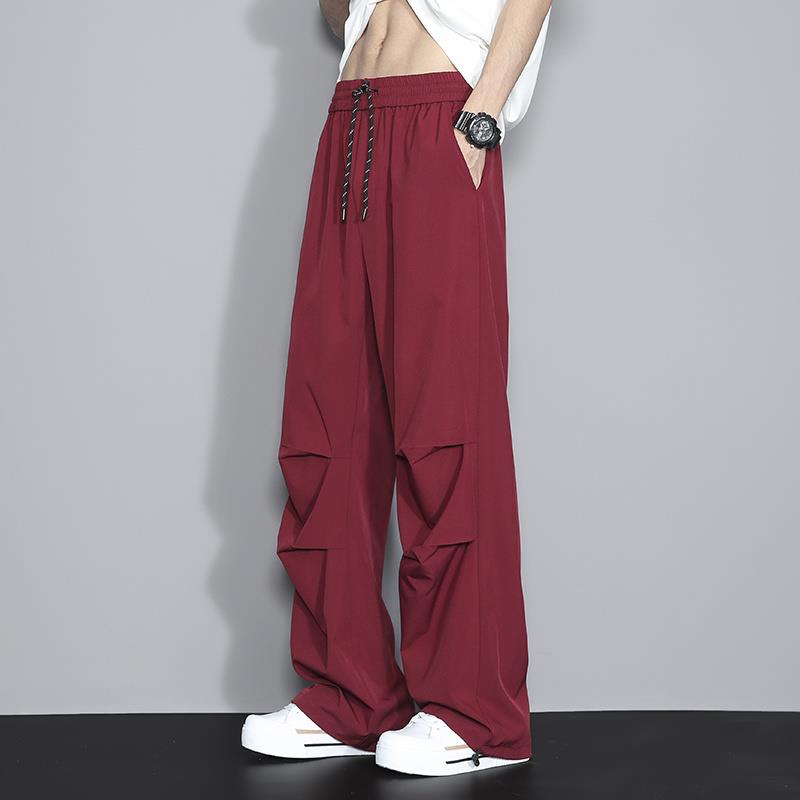 ワイドタックパンツ 立体デザインドローストリングパンツ