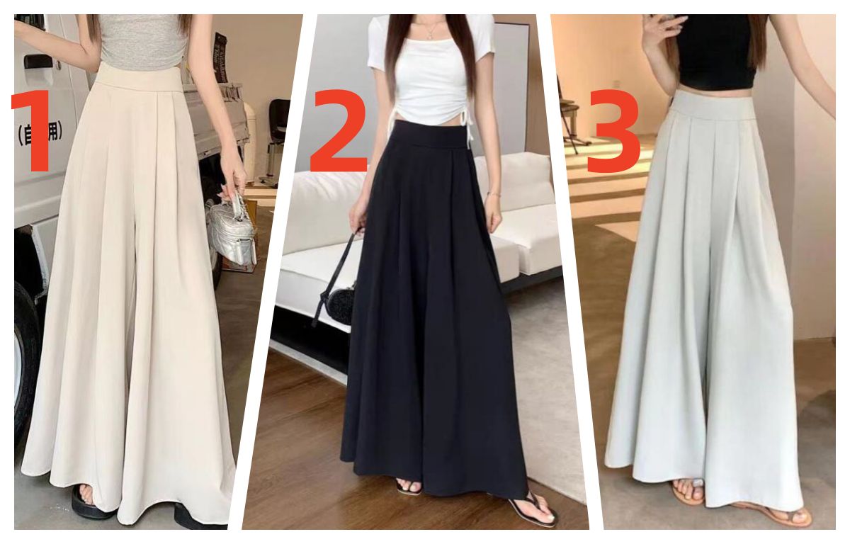 レディース ハイウエスト ワイドタックパンツ 美脚 上品