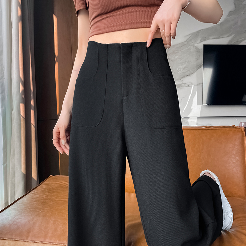 ワイドタックパンツシルエット美人ワイドタックパンツ