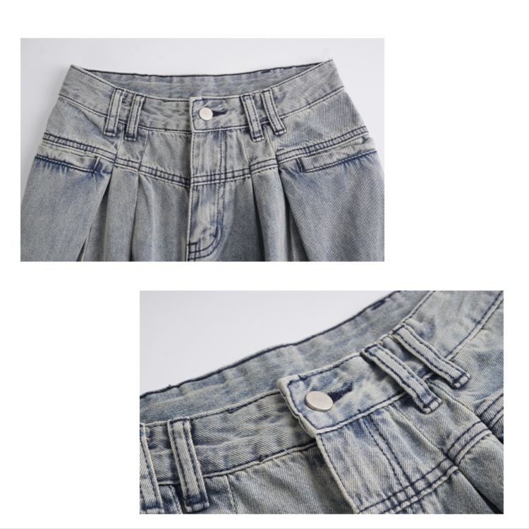 ワイドタックパンツ 立体シルエットワイドタックデニム