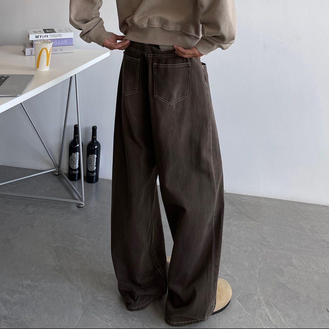 ワイドタックパンツ ゆったりシルエットタックワイドパンツ