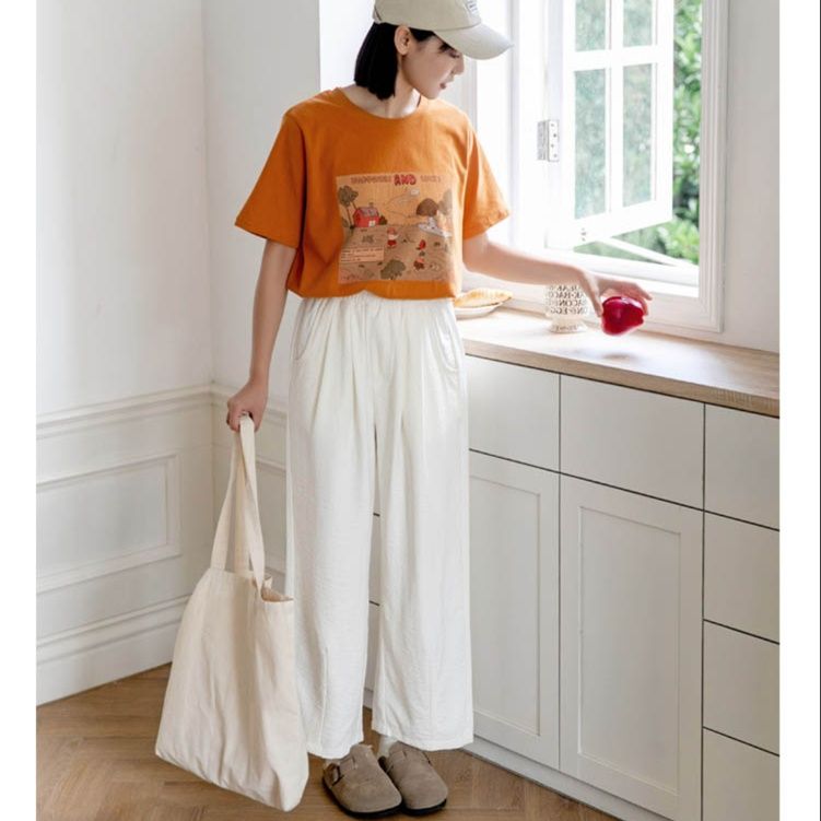 ワイドタックパンツ 上品リラックスワイドタックパンツ