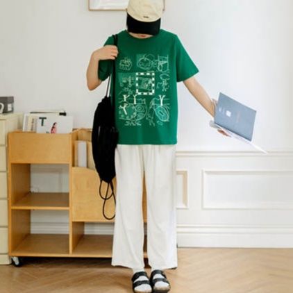ワイドタックパンツ 上品リラックスワイドタックパンツ
