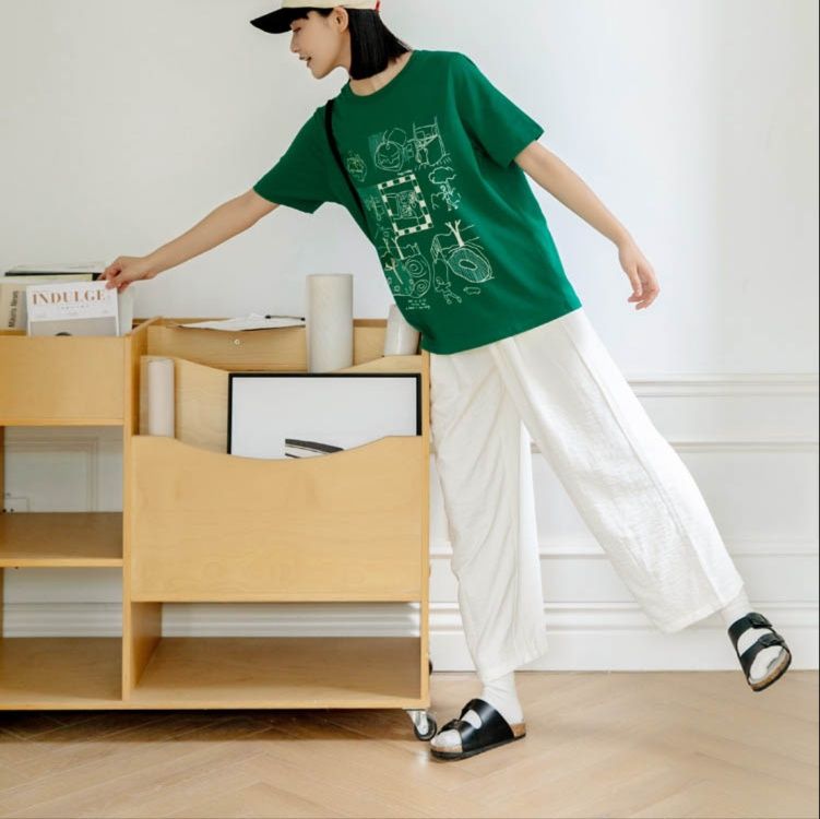 ワイドタックパンツ 上品リラックスワイドタックパンツ