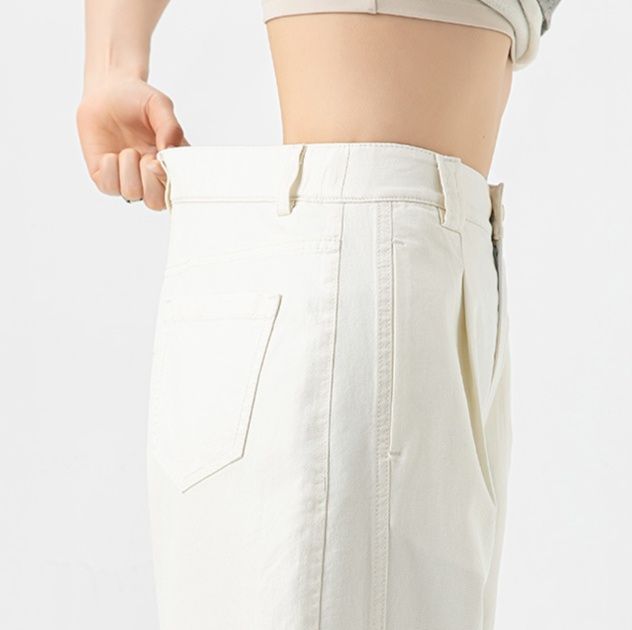 ワイドタックパンツ 上品なストレートシルエットパンツ