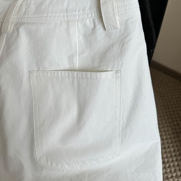 ワイドタックパンツ 麻混フロントタックワイドパンツ