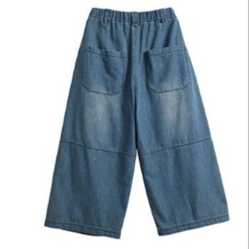 ワイドタックパンツ ゆったりタック入りデニムワイドパンツ