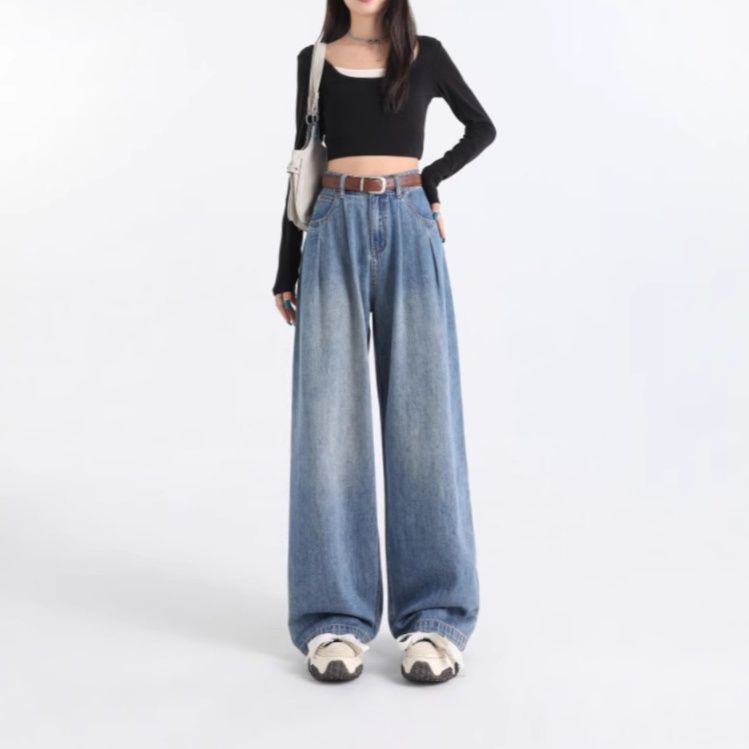 ワイドタックパンツ ゆったり流れるタックシルエットデニム