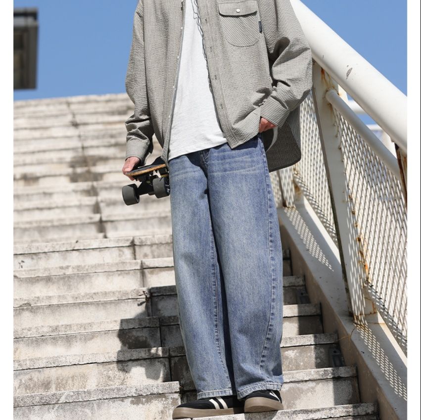 ワイドタックパンツ ゆったり快適タックワイドデニム