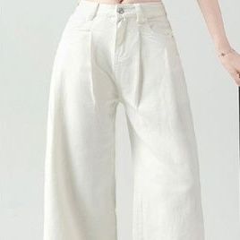 ワイドタックパンツ ワイドタックパンツ ゆったり高腰タックパンツ