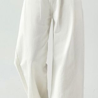 ワイドタックパンツ ワイドタックパンツ ゆったり高腰タックパンツ