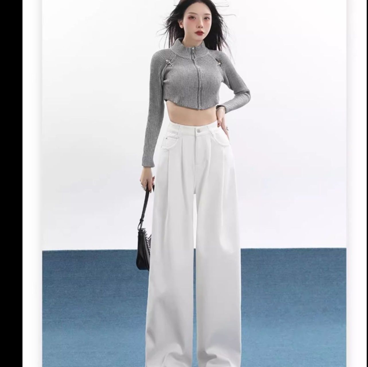 ワイドタックパンツ ワイドタックパンツ ゆったりシルエットタックデザイン