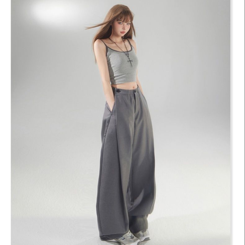ワイドタックパンツ ゆったりタック入り美脚パンツ