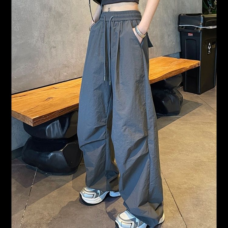 ワイドタックパンツ ドローコード リラックスワイドパンツ