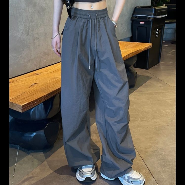 ワイドタックパンツ ドローコード リラックスワイドパンツ