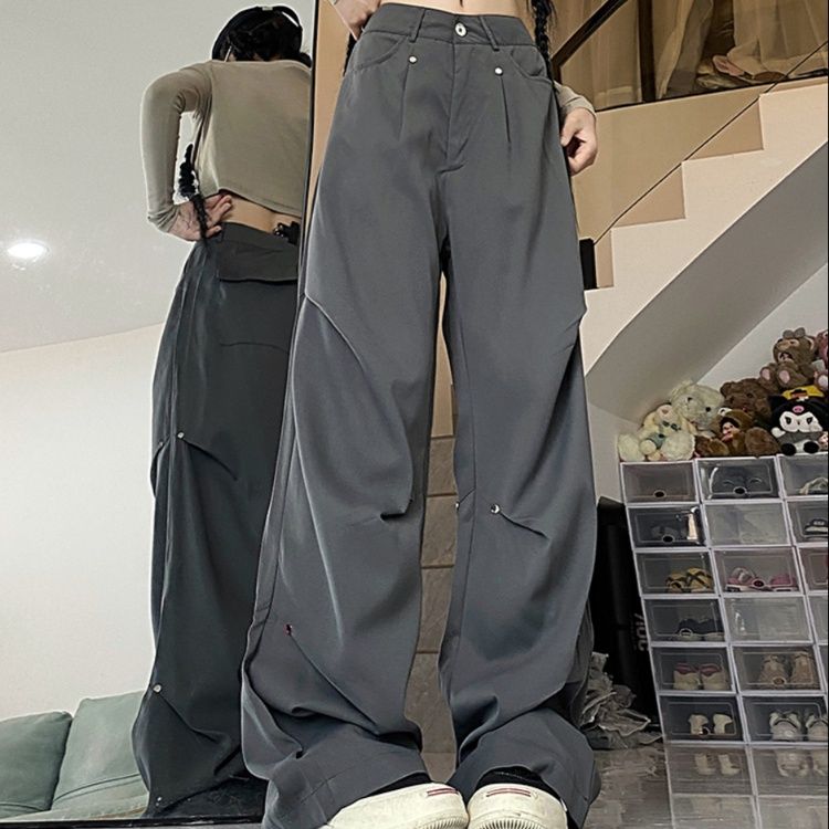 ワイドタックパンツ ゆったりドレープタックパンツ