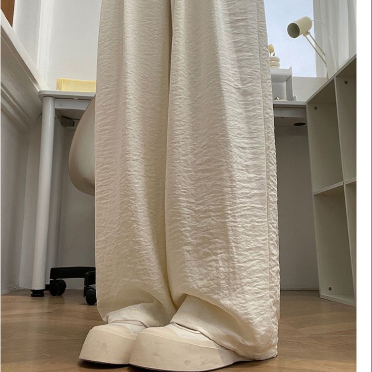 ワイドタックパンツ 上質素材ゆったりタックパンツ