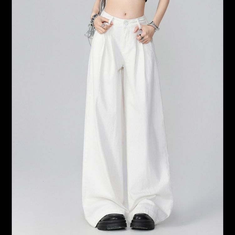 ワイドタックパンツ フレアシルエット ゆったりタックパンツ