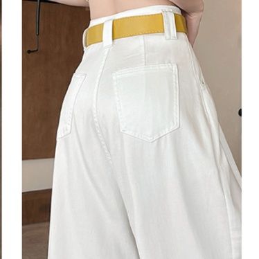 ワイドタックパンツ 柔らかハイウエストタックワイドパンツ
