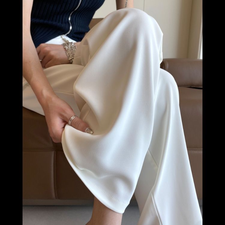 ワイドタックパンツ 上品フロードレープパンツ
