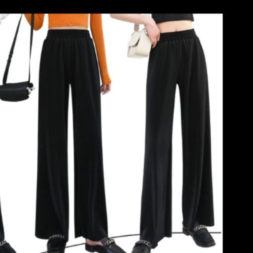 ワイドタックパンツ しなやか優雅プリーツワイドパンツ