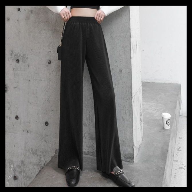 ワイドタックパンツ しなやか優雅プリーツワイドパンツ