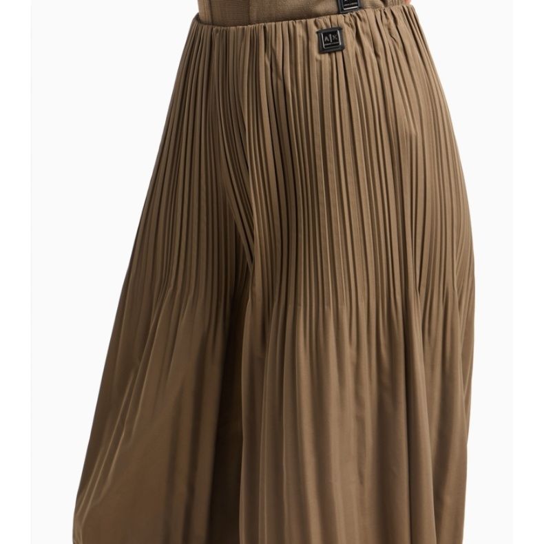 ワイドタックパンツ 細プリーツ入り上質タックパンツ