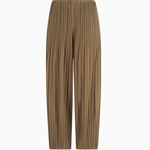 ワイドタックパンツ 細プリーツ入り上質タックパンツ