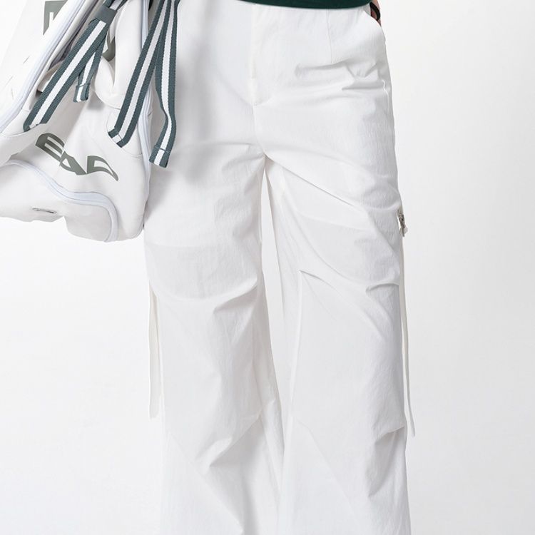ワイドタックパンツ すっきりシルエットタックパンツ