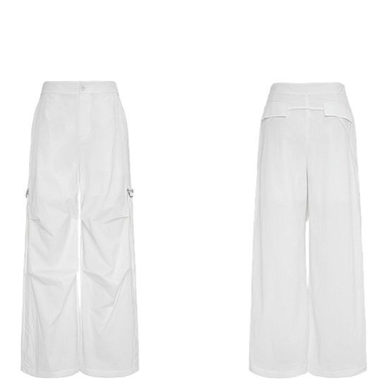 ワイドタックパンツ すっきりシルエットタックパンツ