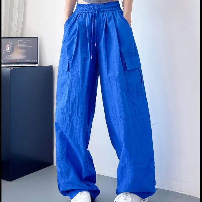 ワイドタックパンツ ドローコード付きリラックスパンツ