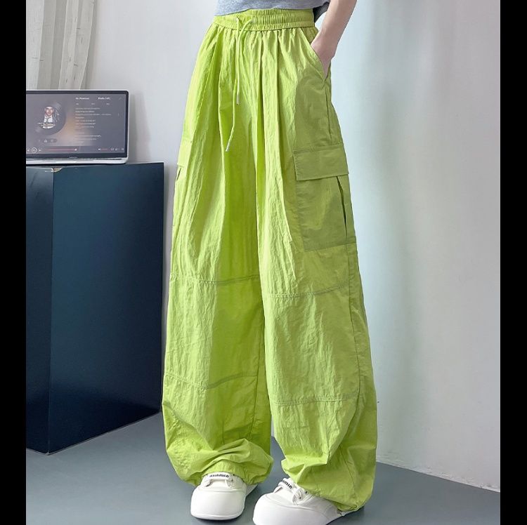 ワイドタックパンツ ドローコード付きリラックスパンツ