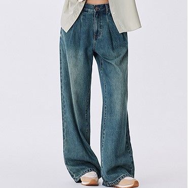 ワイドタックパンツ 風合い豊かなタック入りゆったりパンツ