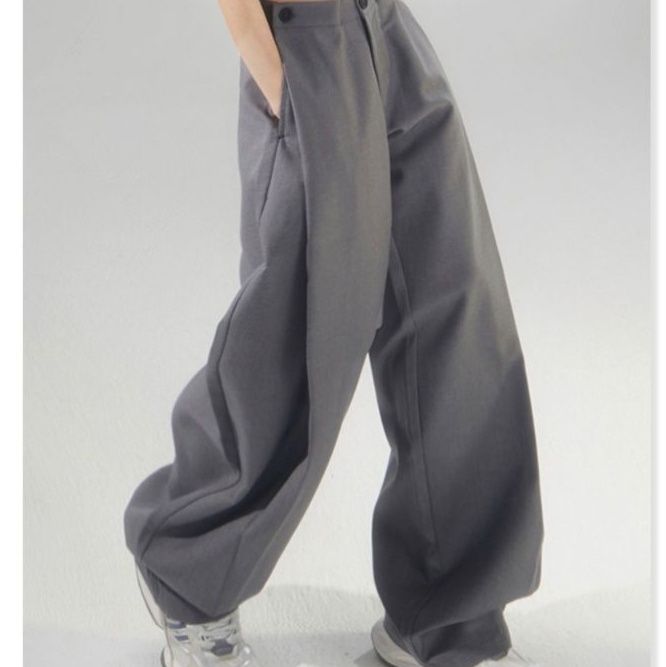 ワイドタックパンツ ゆったりタック入り美脚パンツ