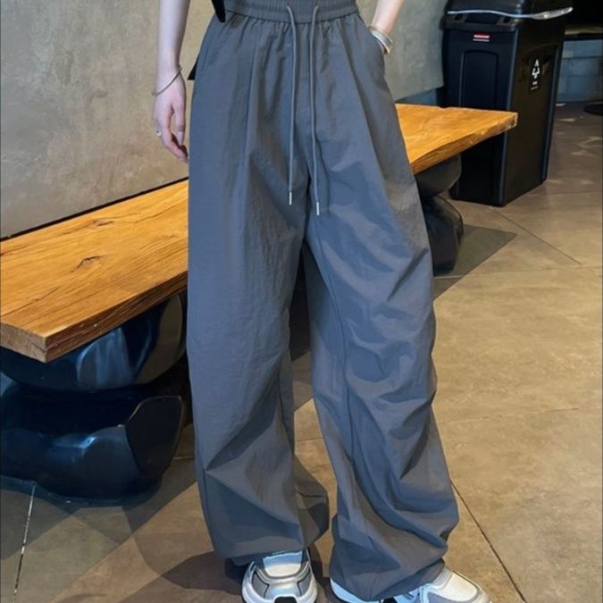 ワイドタックパンツ ドローコード リラックスワイドパンツ